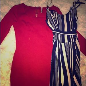 Dress jumpsuits  blue and. White